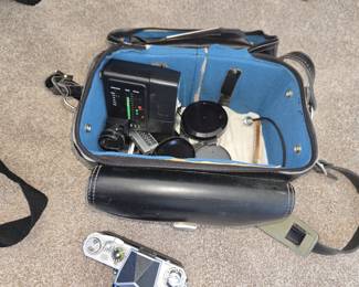 Nikon FE2 with Nikkor 70-210mm f/4 Lens and Camera Bag