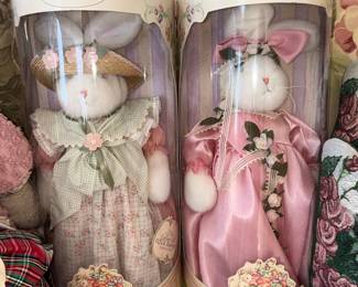 Miss Rose Rabbit and Miss Rosabel Rabbit by Bunnies By The Bay