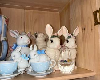 Collection of Ceramic Easter Bunnies
