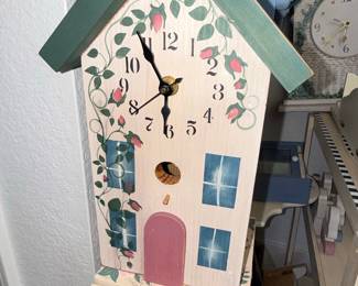 Hand-Painted Cottage-Style Cuckoo Clock