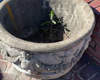 Vintage Henri Studio Concrete Cherub Planter