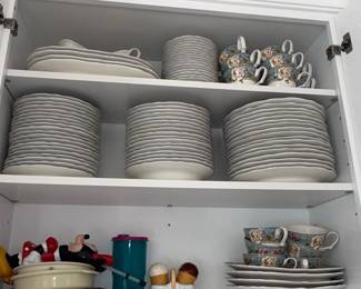 Floral Pattern Teacups and Saucers