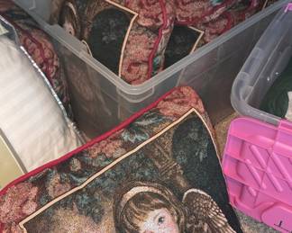 Diane Reblin Angel Cherub Tapestry Pillow