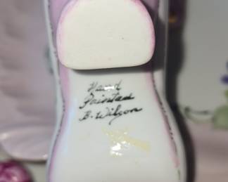 Hand Painted Porcelain Figurine Shoes