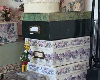Vintage Floral Decorative Storage Boxes