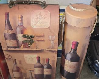 Vintage Wine Themed Decorative Boxes Set with Chateau Labels