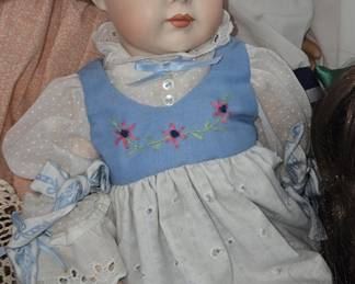 Porcelain Doll with Blue Dress