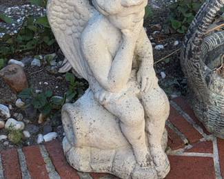 Cherub Garden Statue with Wings