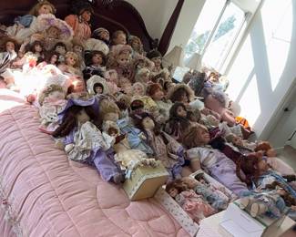 Collection of Porcelain Dolls