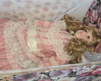 Heirloom Collection "Elegance" Porcelain Doll in Pink Gown