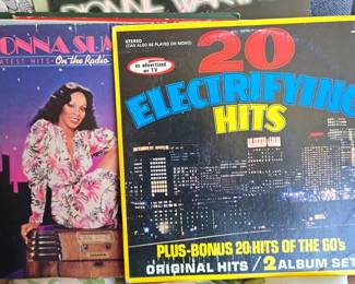 Donna Summer "On the Radio: Greatest Hits Volumes I & II" / Various Artists "20 Electrifying Hits Plus - Bonus 20 Hits of the 60's" LP Vinyl Record Set