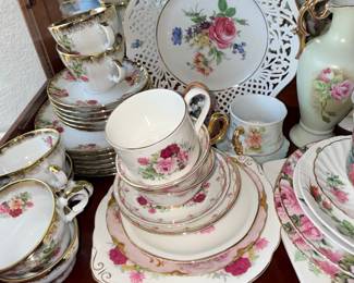 Royal Albert American Beauty Teacup and Saucer Set with Decorative Plate