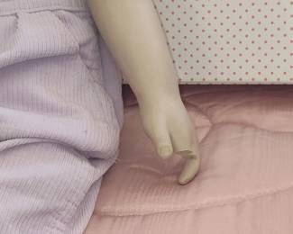 Porcelain Doll in OshKosh B'gosh Overalls