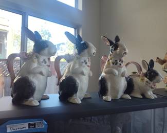 Fitz and Floyd Ceramic Bunny Pitcher