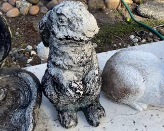 Vintage Concrete Garden Statue - Lop-Eared Rabbit
