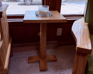 Mid-Century solid oak plant stand by Ranch Oak, A. Brandt Co.