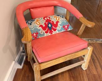 vintage A. Brandt Ranch Oak horseshoe armchair
