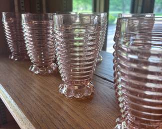 Vintage Anchor Hocking Manhattan Pink Depression Glass