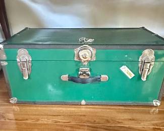 Vintage Green Concourse Steamer Trunk