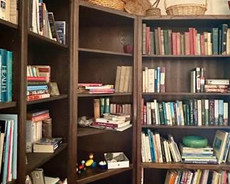 Dark Wood Corner Bookshelf  pcs