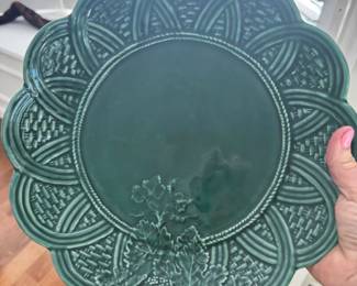 Itialian Green Majolica Plates
