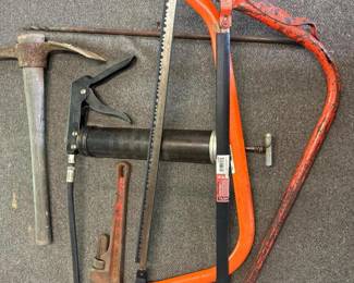 144 handtoolssixpiecelotbowsawspickax