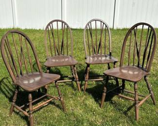 134 setoffourbrownwindsorbowbackwoode