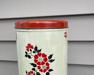 008 decorwarevintagefloralmetalkitchenc