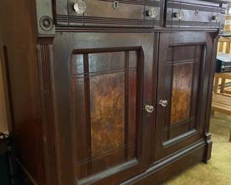 204 antiquewoodensideboardbuffetcabinet