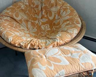 230 vintagepapasanchairwithottomanratta