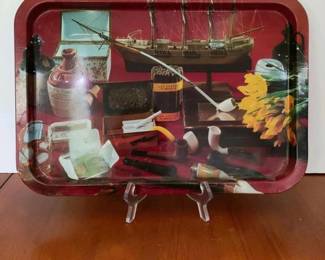 043 simelmetalbarwaretobaccotrayvintage