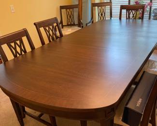 Ethan Allen  table and 8 chairs 