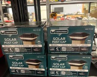 Solar 4x4 and 6x6 Black Plastic LED Deck Post Cap Light