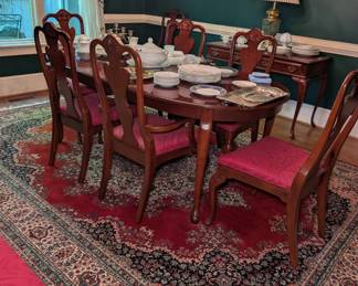 Sears Court Royal Dining Table w/ Leaf and Dining Chairs (8)