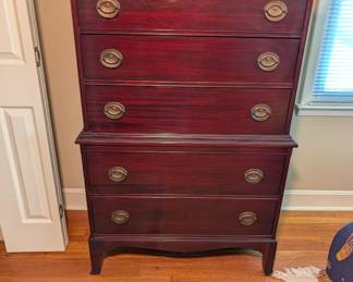 1940s Mahogany High Chest