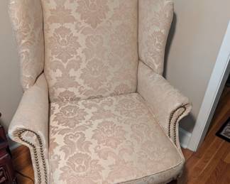 Jacquard Upholstered Wingback Chair