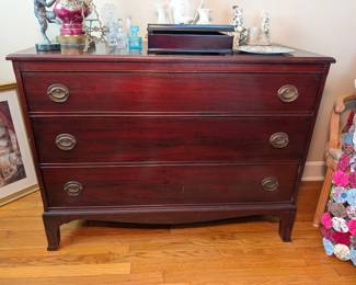 1940s Mahogany Low Dresser