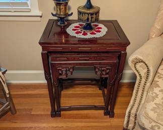 Chinese Rosewood Style Nesting Tables Set