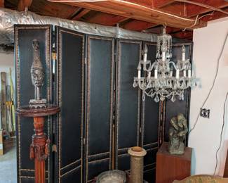 Leather Upholstered Room Divider