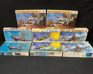 ESCI Mixed Set Feat. Medevac, North American Fury, And SAAB Vignettes Jaktviggen