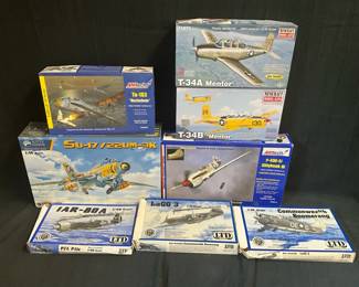 Assorted Model Kits feat. Kitty Hawk, LTD