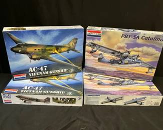 Monogram Model Kits feat. PBY5 Catalina And AC47 Vietnam Gunship
