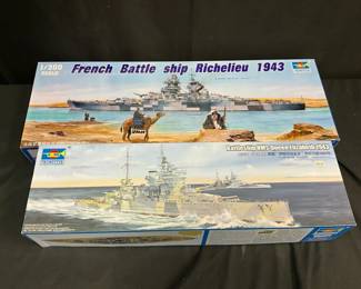 Two Trumpeter Ship Model Kits