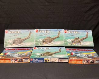 AMT Model Airplanes Feat UH1D Huey  P47D Thunderbolt