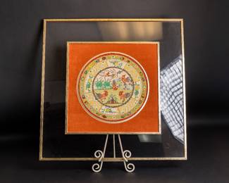 needlepoint asian wall decor