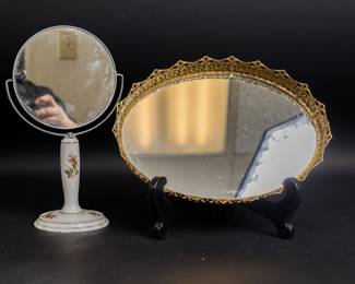 mirrored tray standing mirror