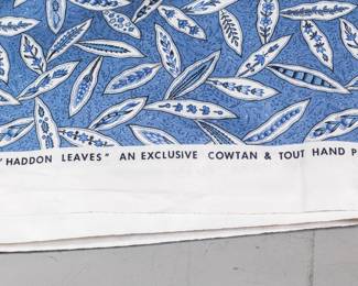 rare cowman & tout fabric Haddon leaves