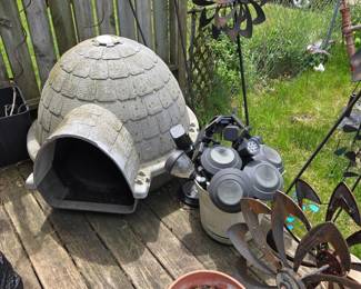 Igloo-Style Dog House; Solar Lights; Wind Ornaments and so much more