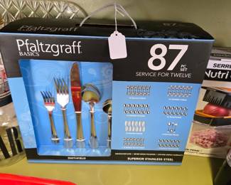 Pfaltzgraff 87 pc. Service for 12 Flatware Set (still in box!)
