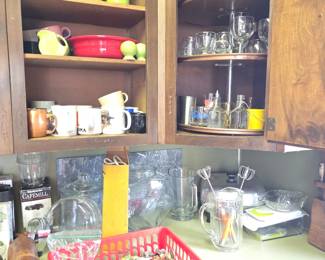Fiestaware; Glass Ware; Magnets; and assorted kitchen/cookware